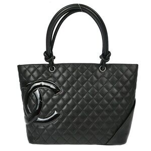 Chanel Black Calfskin Cambon Ligne Tote Handbag XX40374